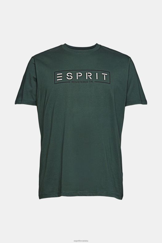 Esprit muškarci majica s logotipom jersey, 100% pamuk teal plava majice kratkih rukava A48RT734