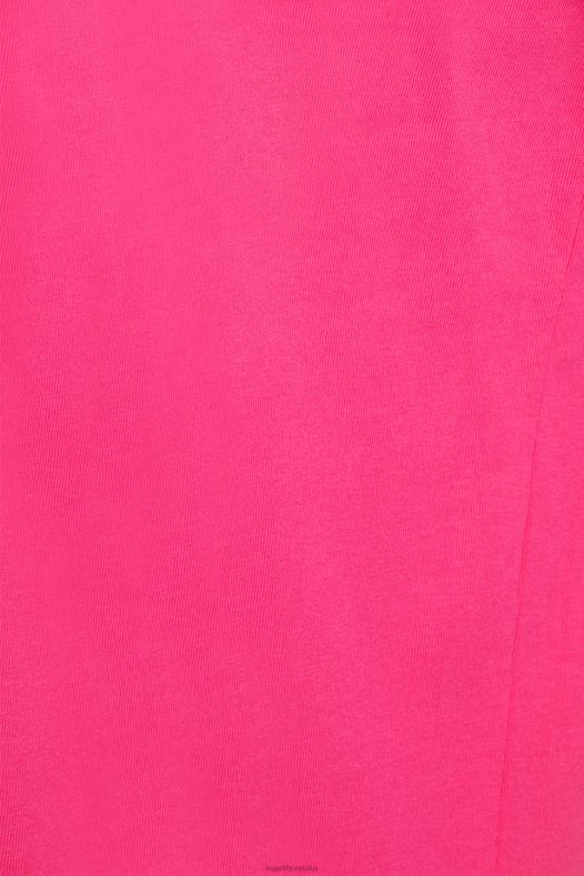 Esprit muškarci majica s logotipom mat sjaja ružičasta fuksija majice kratkih rukava A48RT619