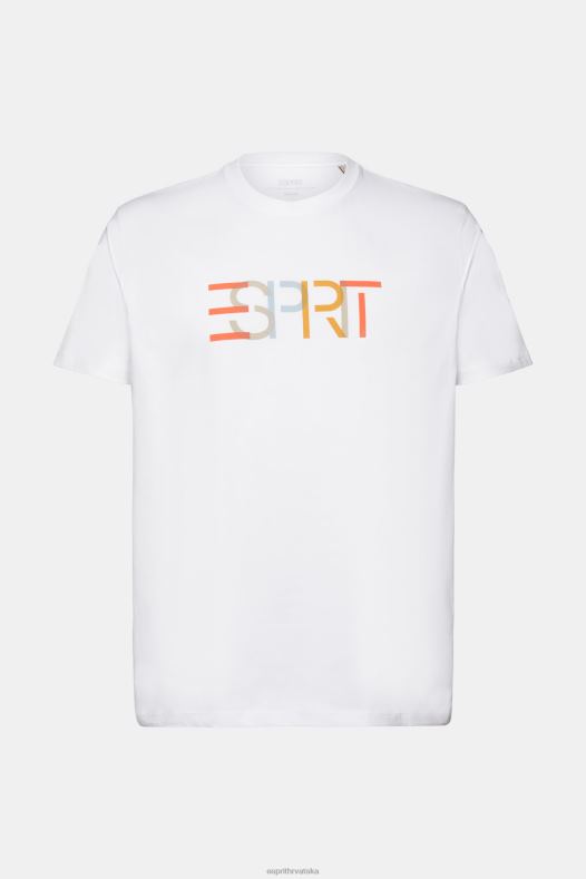 Esprit muškarci majica s prednjim printom, 100% pamuk bijela majice kratkih rukava A48RT738