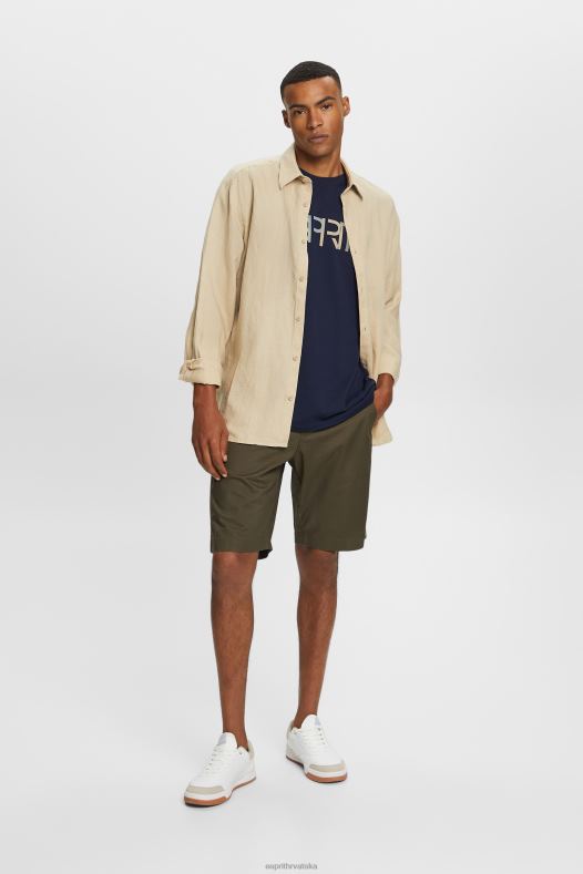 Esprit muškarci majica s prednjim printom, 100% pamuk mornarica majice kratkih rukava A48RT740