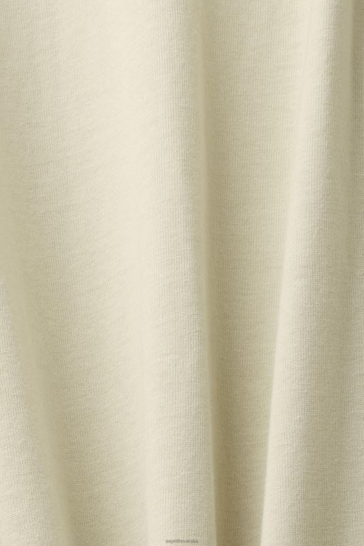 Esprit muškarci majica s printom logotipa bež majice kratkih rukava A48RT600