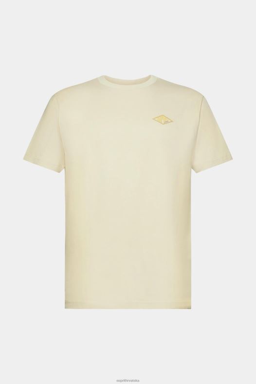 Esprit muškarci majica s printom logotipa bež majice kratkih rukava A48RT600