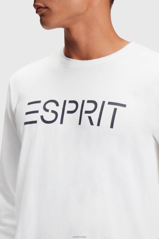 Esprit muškarci majica s printom logotipa bijela majice kratkih rukava A48RT864