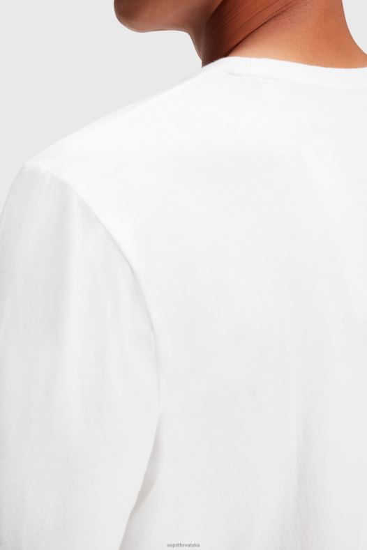 Esprit muškarci majica s printom logotipa bijela majice kratkih rukava A48RT864