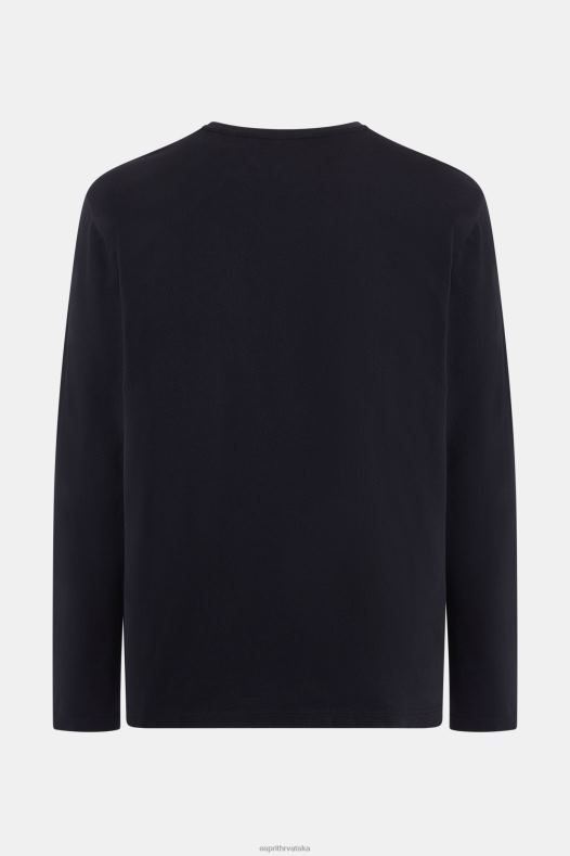 Esprit muškarci majica s printom logotipa crno majice kratkih rukava A48RT862