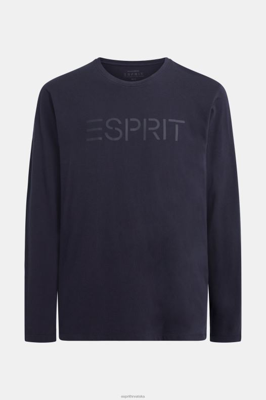 Esprit muškarci majica s printom logotipa mornarica majice kratkih rukava A48RT866