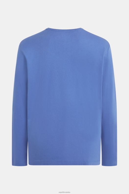 Esprit muškarci majica s printom logotipa plava majice kratkih rukava A48RT867