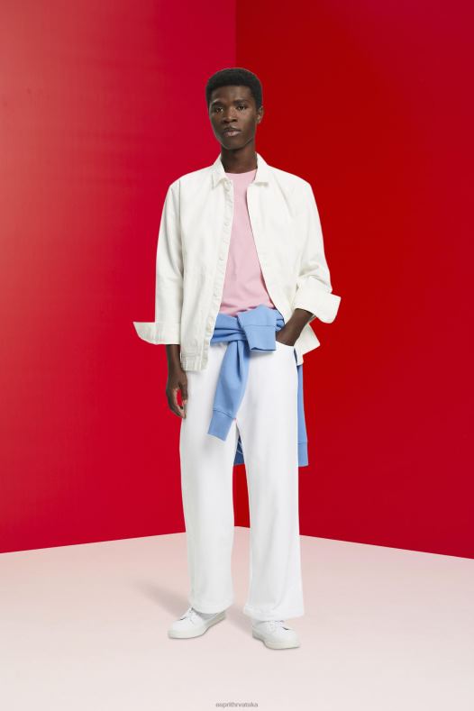 Esprit muškarci majica s printom logotipa ružičasta majice kratkih rukava A48RT603