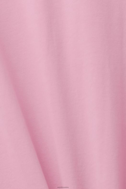 Esprit muškarci majica s printom logotipa ružičasta majice kratkih rukava A48RT603