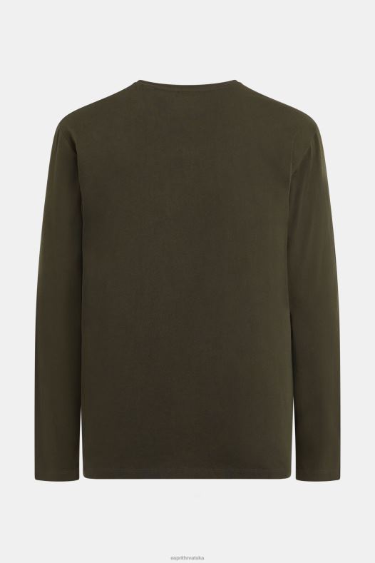 Esprit muškarci majica s printom logotipa tamnozelene majice kratkih rukava A48RT865