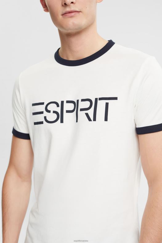 Esprit muškarci majica s printom logotipa u dresu prljavo bijelo majice kratkih rukava A48RT949