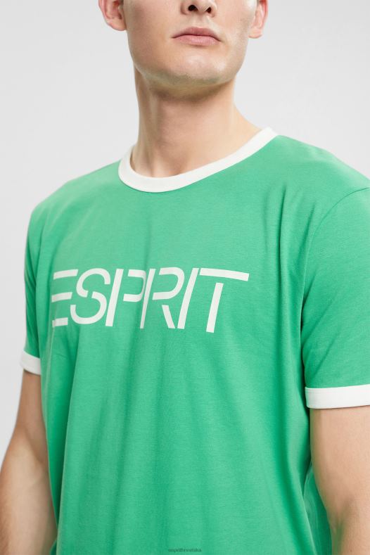 Esprit muškarci majica s printom logotipa u dresu zelena majice kratkih rukava A48RT950