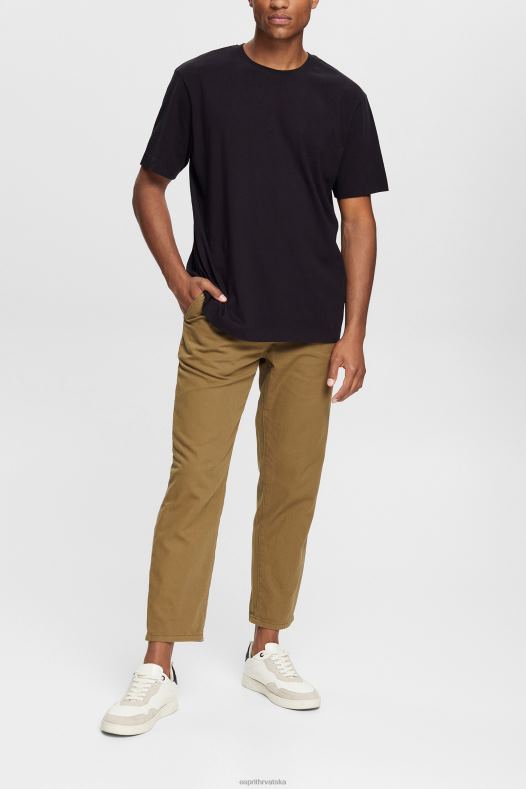 Esprit muškarci obična majica crno majice kratkih rukava A48RT928