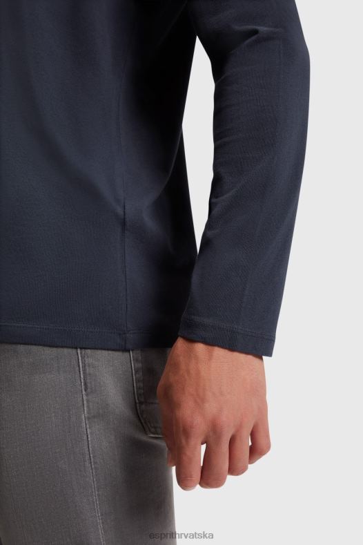 Esprit muškarci obična majica od čvrstog dresa crno majice kratkih rukava A48RT858