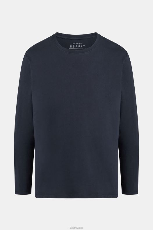 Esprit muškarci obična majica od čvrstog dresa crno majice kratkih rukava A48RT858