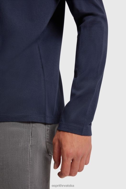 Esprit muškarci obična majica od čvrstog dresa mornarica majice kratkih rukava A48RT860