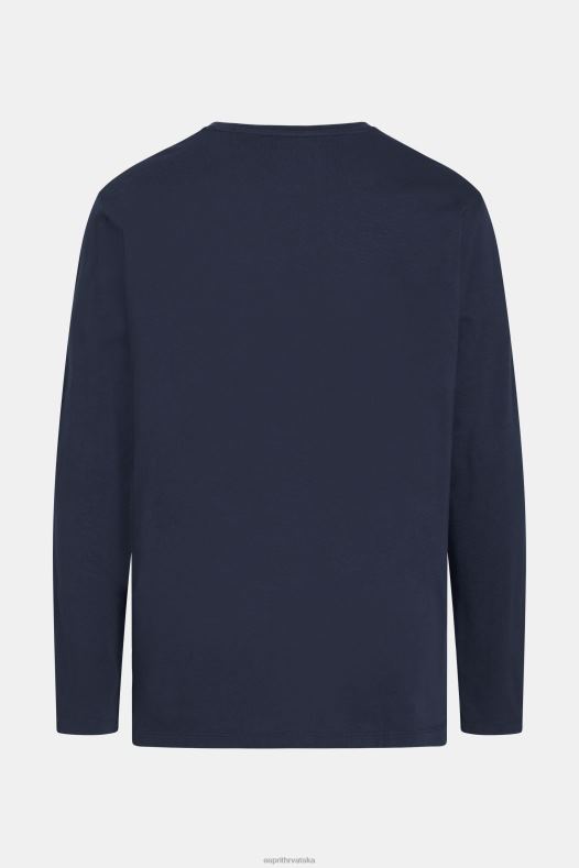 Esprit muškarci obična majica od čvrstog dresa mornarica majice kratkih rukava A48RT860