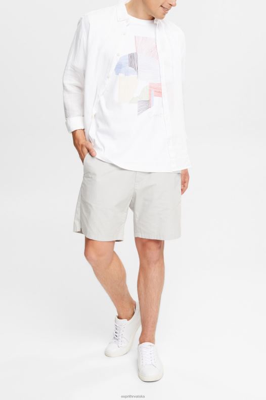 Esprit muškarci održiva majica s ilustracijom pamuka bijela majice kratkih rukava A48RT939