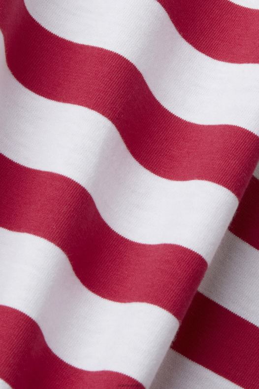 Esprit muškarci održiva pamučna prugasta majica ružičasta majice kratkih rukava A48RT744