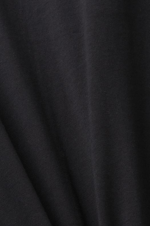 Esprit muškarci pamučna majica s printom logotipa crno majice kratkih rukava A48RT623