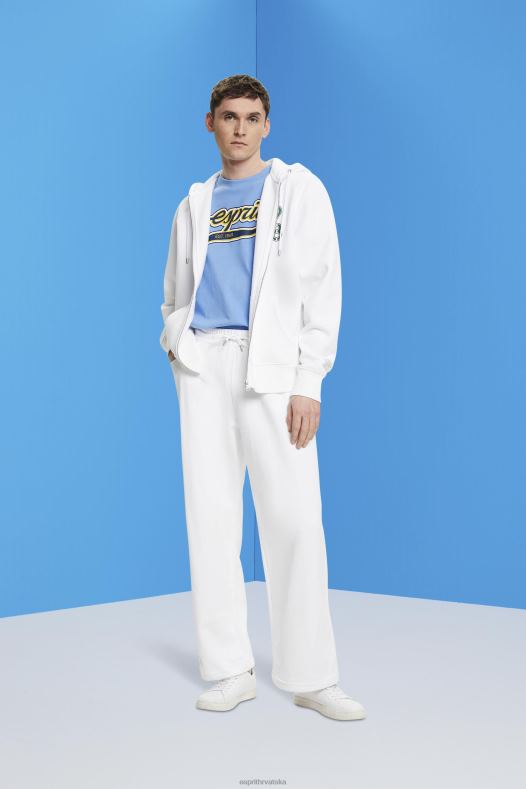 Esprit muškarci pamučna majica s printom retro logotipa svijetloplava boja lavande majice kratkih rukava A48RT632