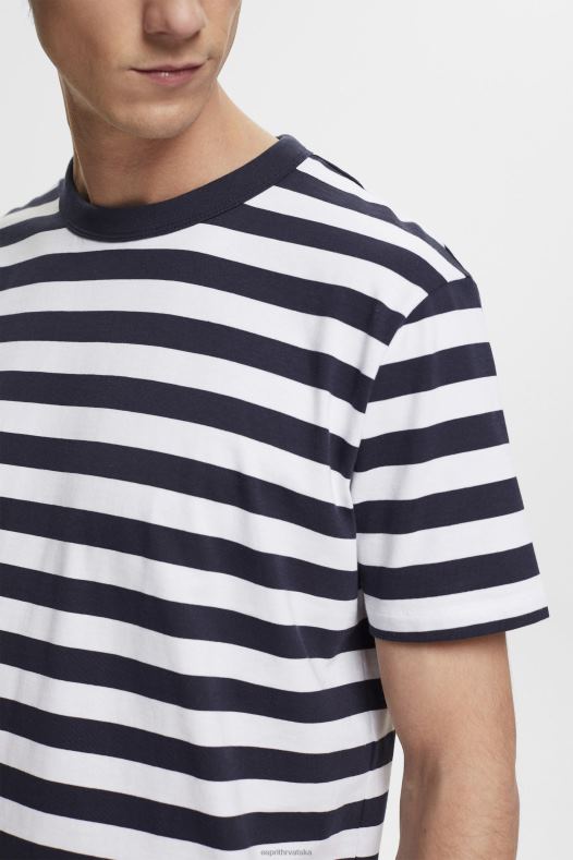 Esprit muškarci prugasta majica s okruglim izrezom mornarica majice kratkih rukava A48RT721