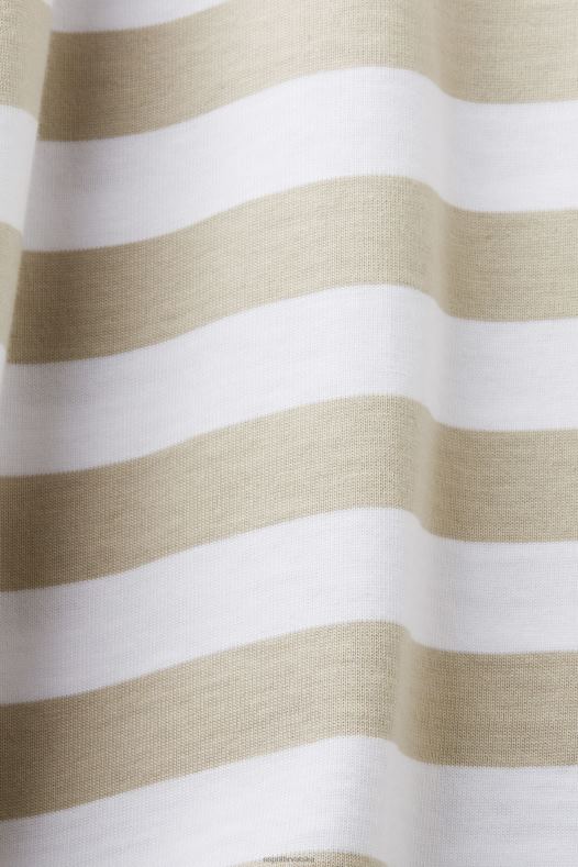 Esprit muškarci prugasta majica s okruglim izrezom prašnjavo zelena majice kratkih rukava A48RT768