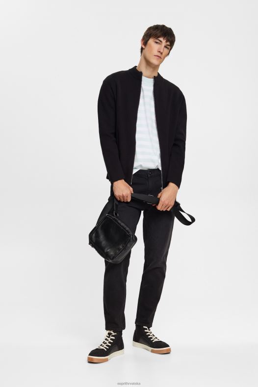 Esprit muškarci prugasta majica s okruglim izrezom svijetlo vodeno zelena majice kratkih rukava A48RT770