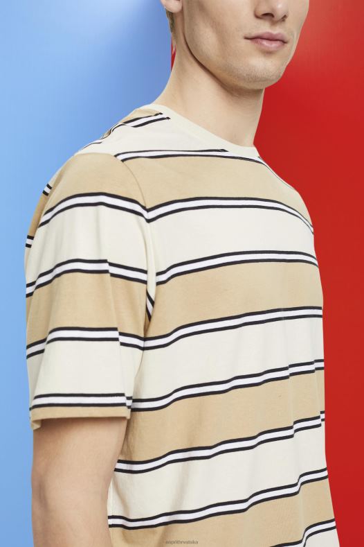 Esprit muškarci prugasta održiva pamučna majica led majice kratkih rukava A48RT707