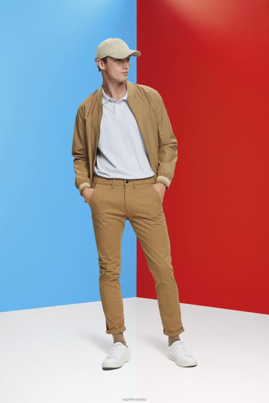 Esprit muškarci kameno isprana pamučna pike polo majica pastelno plava polos A48RT709