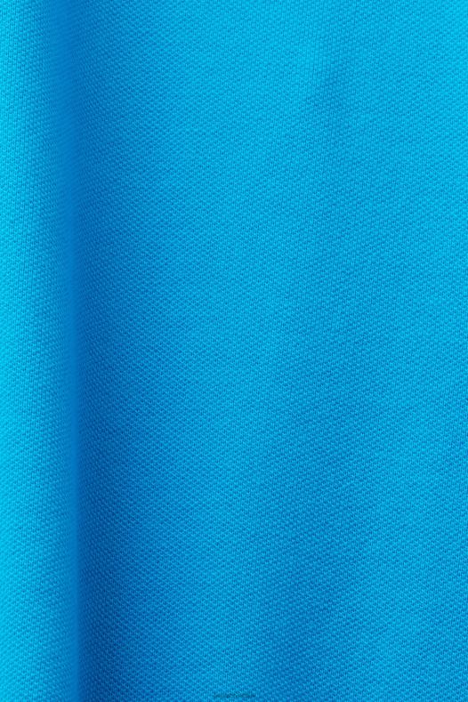 Esprit muškarci pamučna mrežasta polo majica svijetlo plava polos A48RT570