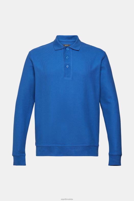 Esprit muškarci pike polo majica dugih rukava plava polos A48RT952