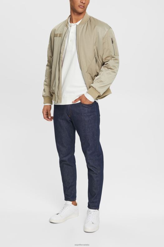 Esprit muškarci pike polo majica dugih rukava prljavo bijelo polos A48RT951