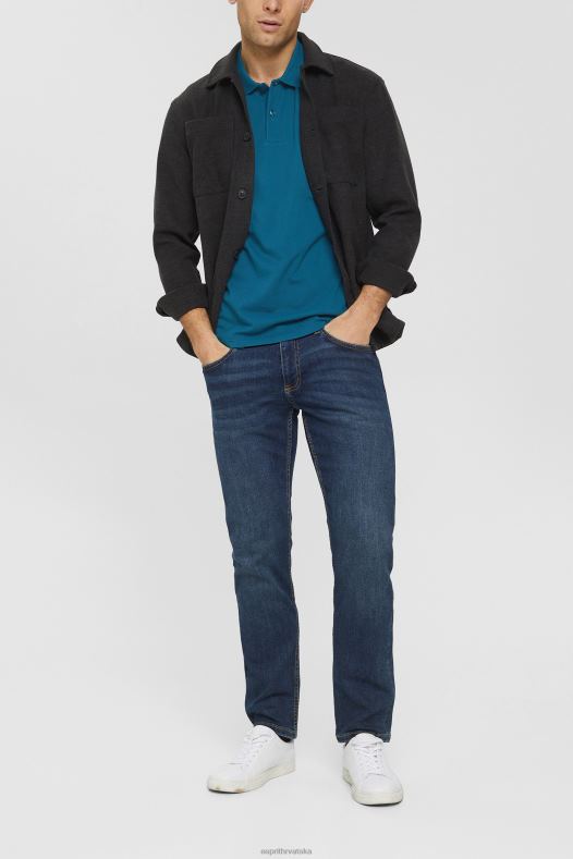 Esprit muškarci pima pamučna pique polo majica petrolej plava polos A48RT926