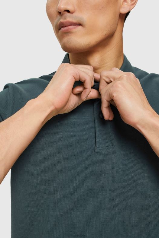 Esprit muškarci pima pamučna pique polo majica teal plava polos A48RT927