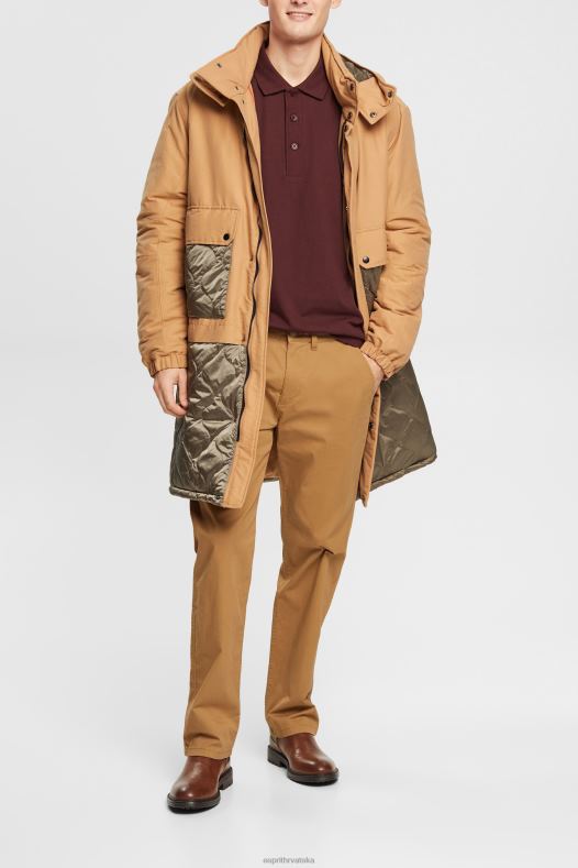 Esprit muškarci polo majica dugih rukava bordo crvena polos A48RT821