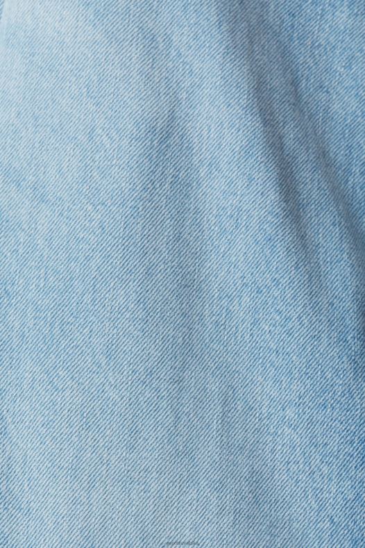 Esprit muškarci široke traperice od održivog pamuka plavo izbijeljeno traper A48RT848