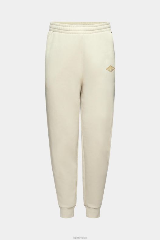 Esprit muškarci joggers s printom logotipa svijetlo taupe trkači A48RT665