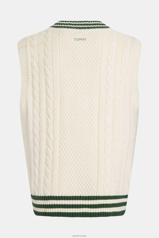 Esprit muškarci fakultetski džemper prsluk smaragdno zeleno veste A48RT811