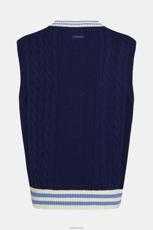 Esprit muškarci fakultetski džemper prsluk tinta veste A48RT812