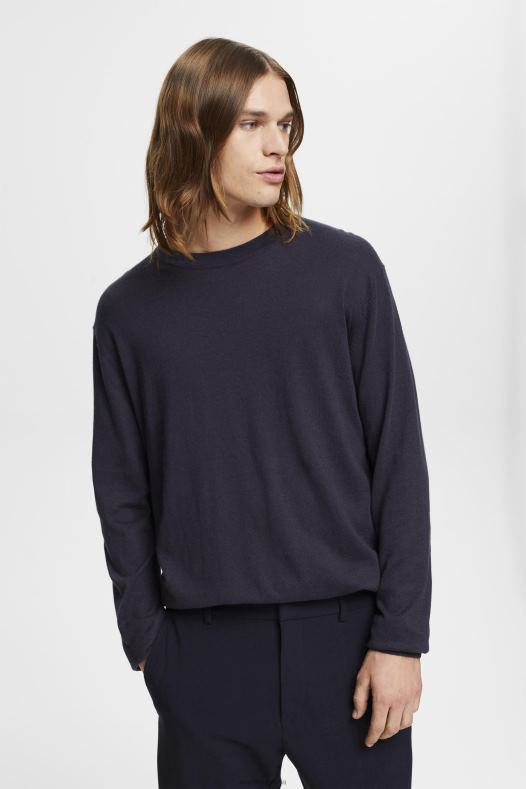 Esprit muškarci fino pleteni džemper mornarica veste A48RT684