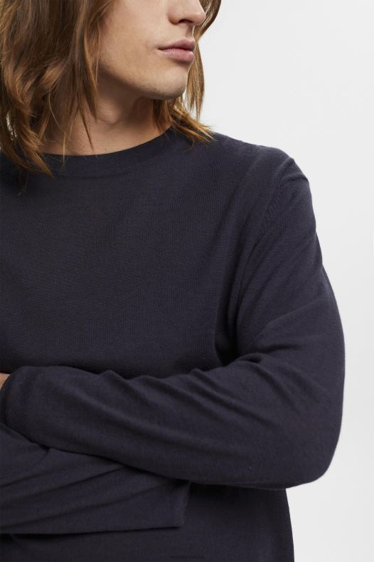 Esprit muškarci fino pleteni džemper mornarica veste A48RT684