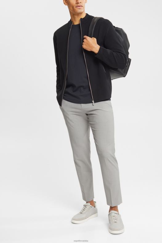 Esprit muškarci kardigan s patentnim zatvaračem crno veste A48RT921