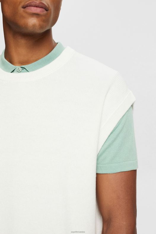 Esprit muškarci majica bez rukava s dvije pruge prljavo bijelo veste A48RT841