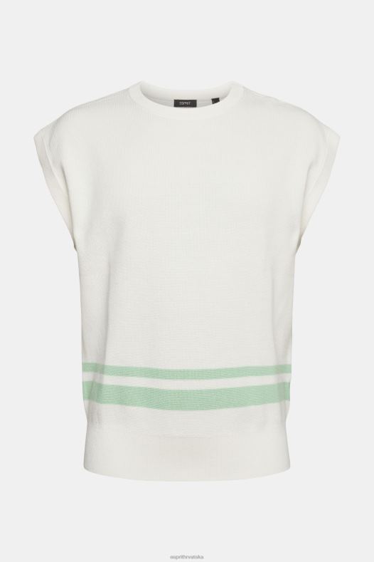 Esprit muškarci majica bez rukava s dvije pruge prljavo bijelo veste A48RT841