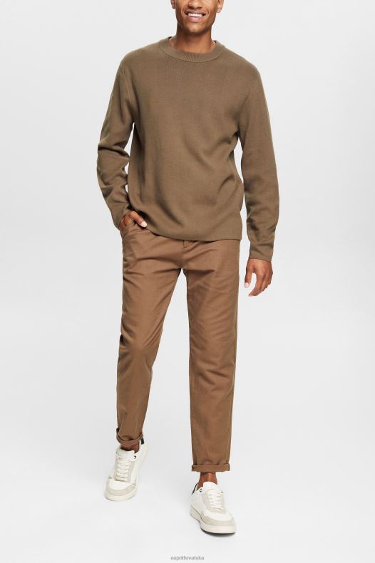 Esprit muškarci pleteni džemper kaki zelena veste A48RT840