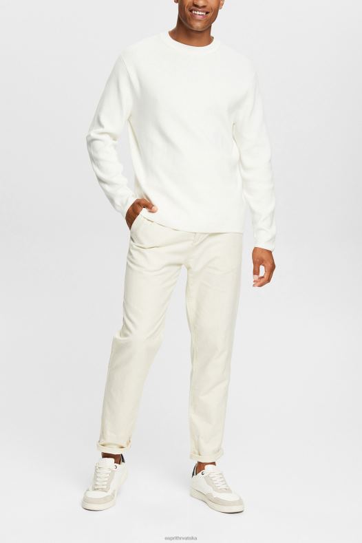 Esprit muškarci pleteni džemper prljavo bijelo veste A48RT839