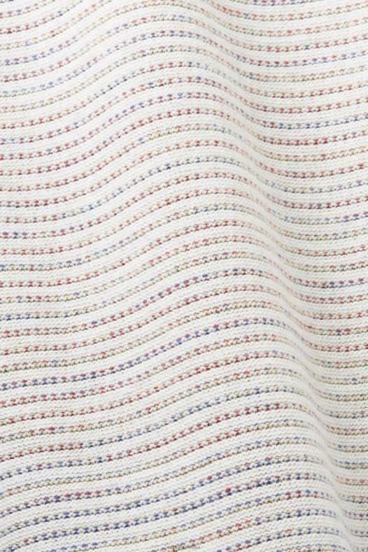 Esprit muškarci pleteni džemper s poluzatvaračem i šarenim prugama prljavo bijelo veste A48RT727