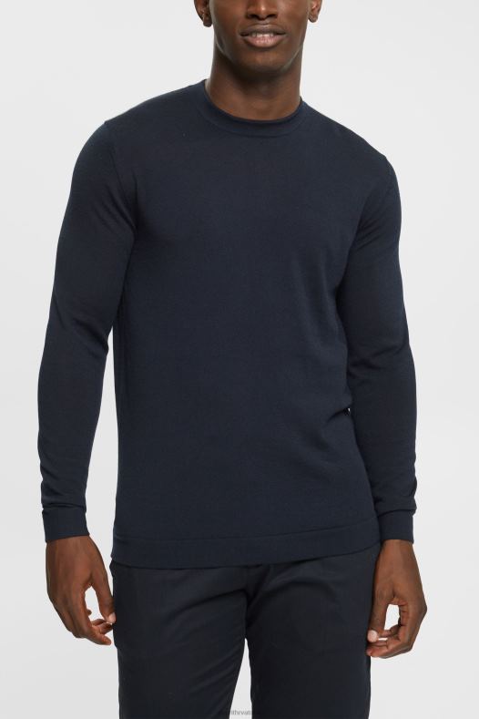 Esprit muškarci pleteni vuneni džemper crno veste A48RT903