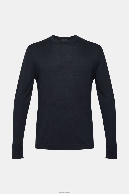 Esprit muškarci pleteni vuneni džemper mornarica veste A48RT904